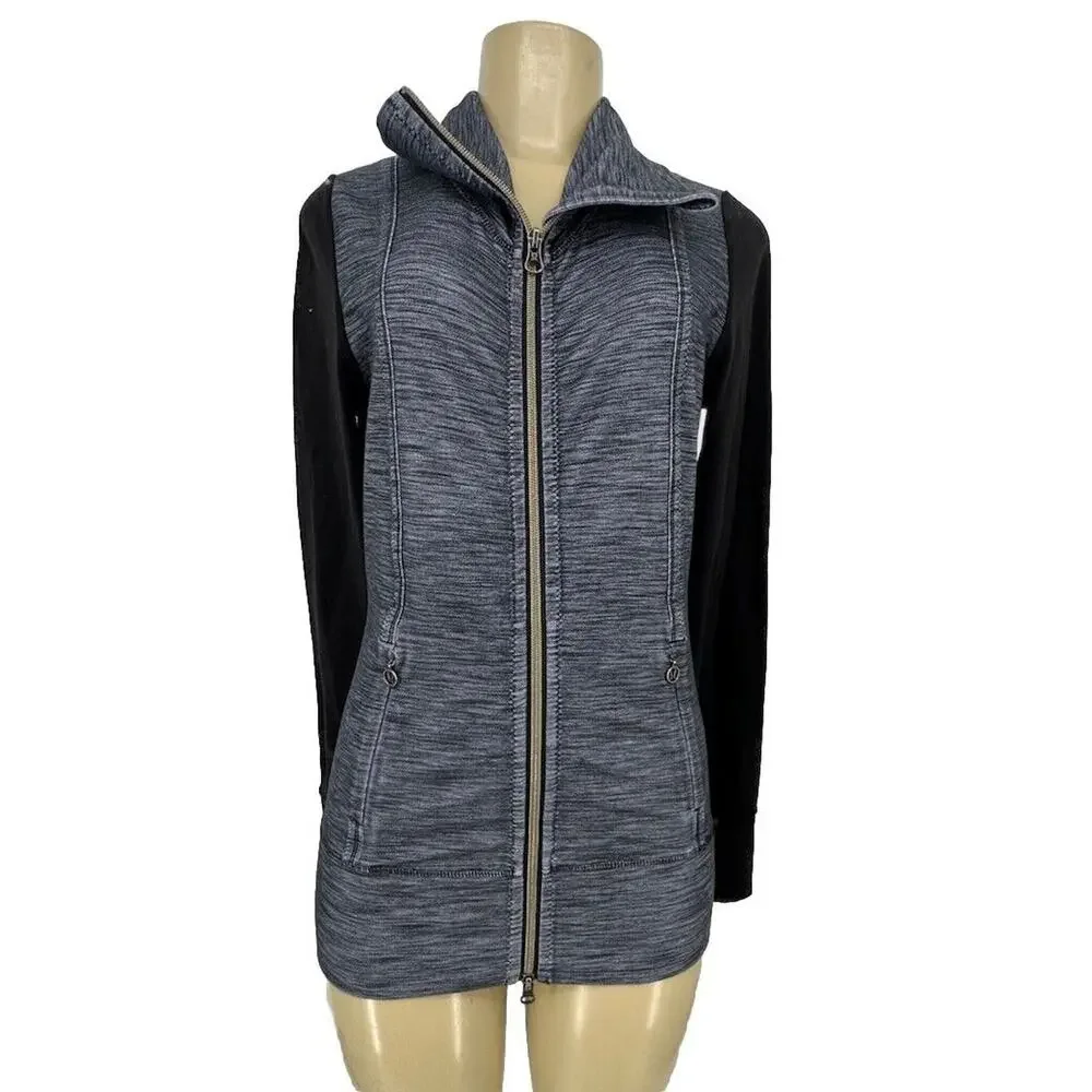 Lululemon Size 6 Jacket Daily Yoga Denim Polar Haze Black Style W4A54S